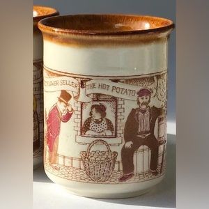 Vtg Biltons The Royal Haymarket Potato Cans Street Flower Seller Tea Coffee Mug
